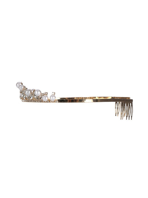 Cinderella Couture Girls Multi Color Pearl Rhinestone Comb Crown Tiara - SophiasStyle.com